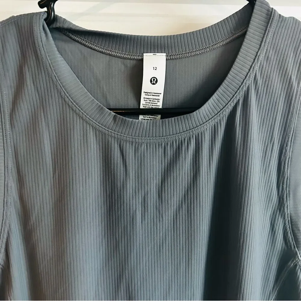 Lululemon Athletica Gray Halter Sheath Maxi Dress